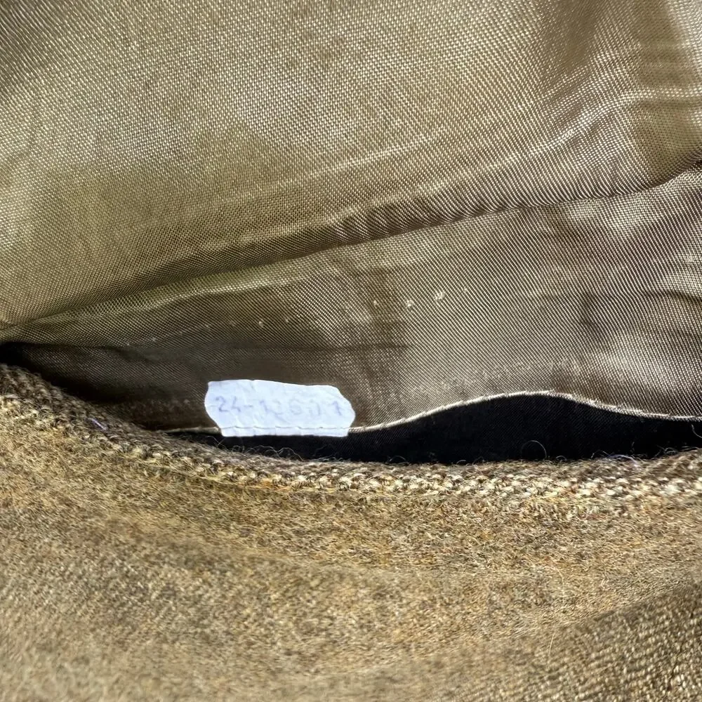 Vintage L.L. Bean Brown Herringbone Sport Coat Blazer Wool Cashmere 46R
